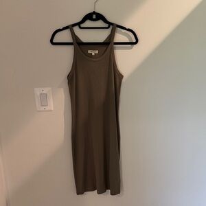 Madewell Olive Green Sleeveless Mini Dress
